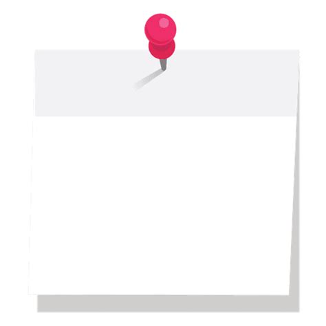 Pinned White Sticky Note Transparent Png And Svg Vector File