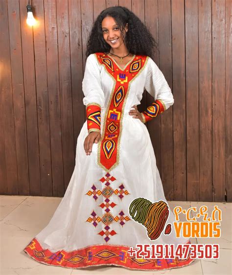 Eleni Habesha Dress Ethiopian Traditional Dress Ethiopian Dress Ethiopian Clothing