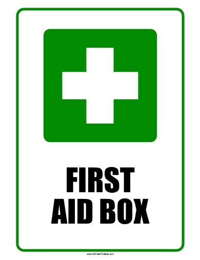 First Aid Box Sign Free Printable