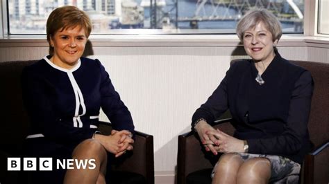 Theresa May And Nicola Sturgeon Meet Ahead Of Article 50 Bbc News
