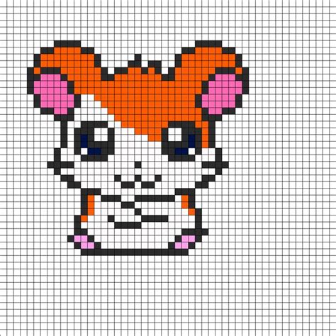 Pixel Art Hamster Pixel Art