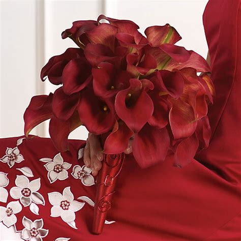 Red Calla Lily Bridal Bouquet Arranged By A Florist In Kimberly Idaho