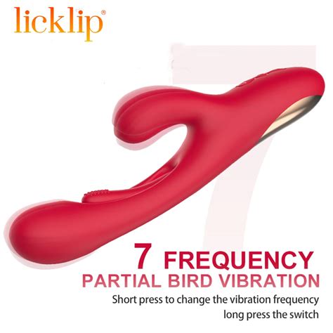 Licklip Female Massager Telescopic Vibrator With Sucking Tongue Licking