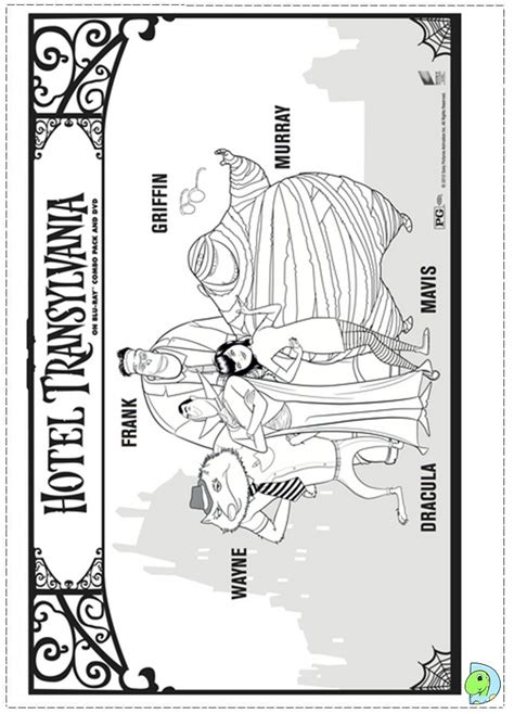 Dracula in hotel transylvavia 3. Hotel Transylvania Coloring page- DinoKids.org