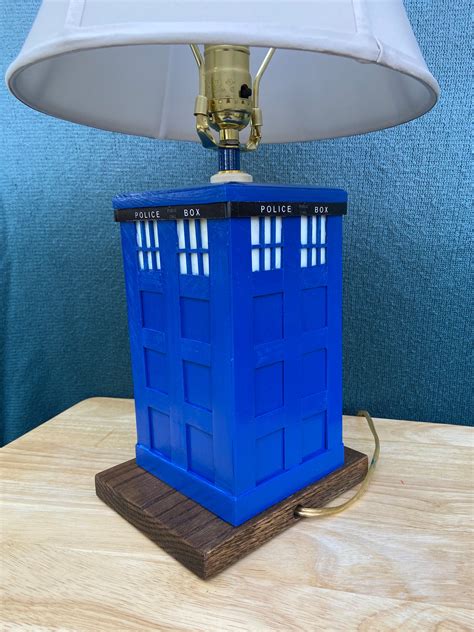 Tardis Wooden Table Lamp Doctor Who Inspired Etsy