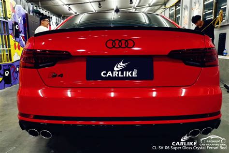 Wrap bullys can provide you with a fresh new vehicle wrap. CARLIKE CL-SV-06 super gloss crystal ferrari red car wrap vinyl for Audi | SINO VINYL