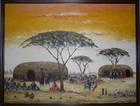 Beautiful African Village Painting Krunal2 Foundmyself