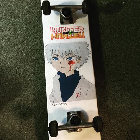 My Custom Killua Skateboard Hand Painted By Me Alternativeart