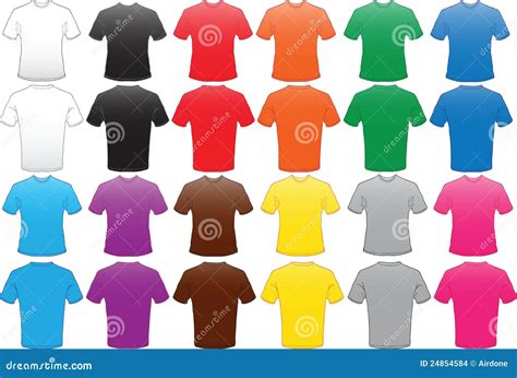 Modelo Masculino De Las Camisas En Muchos Colores Ilustración Del Vector Ilustración De Manera