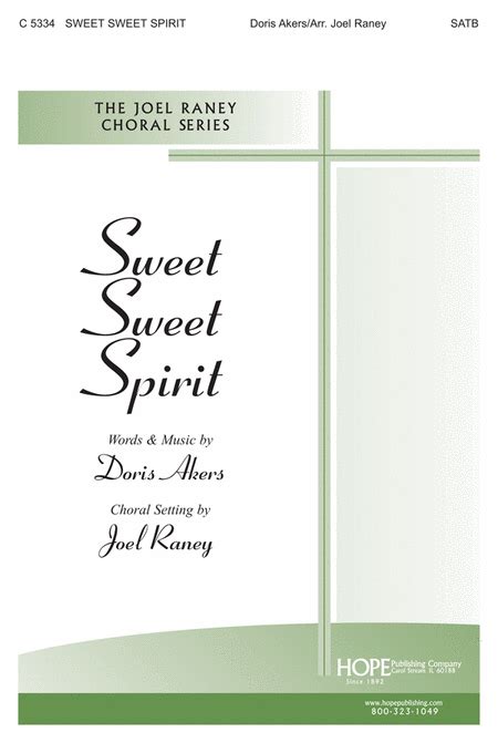 Sweet Sweet Spirit Sheet Music By Doris Akers Sheet Music Plus