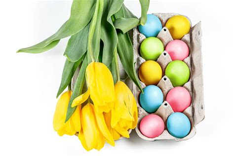 Colorful Easter Eggs And April Monthly Calendar Flip 2020 Creative