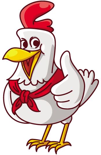 A Happy Funny Cartoon Chicken Giving A Thumbs Up Free Stock Photos