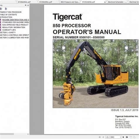 Tigercat Mulching Head Operator And Service Manual