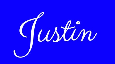 Learn How To Sign The Name Justin Stylishly In Cursive Writing Youtube