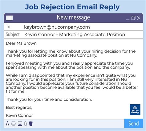 Email Reply After Job Rejection Resume Advice Job Advice Resume
