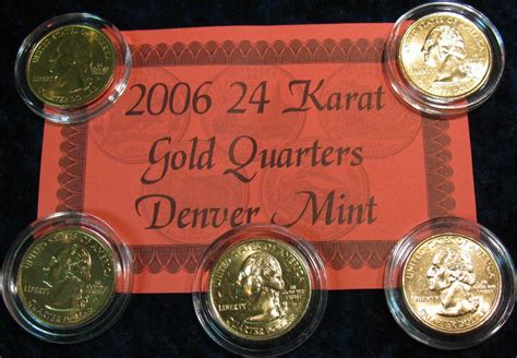1574 2006 24k Gold Plated Denver Mint State Quarters