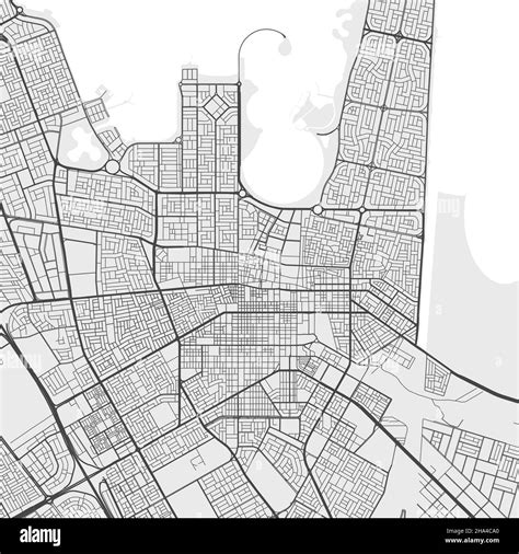 urban city map of dammam vector illustration dammam map grayscale art poster street map image