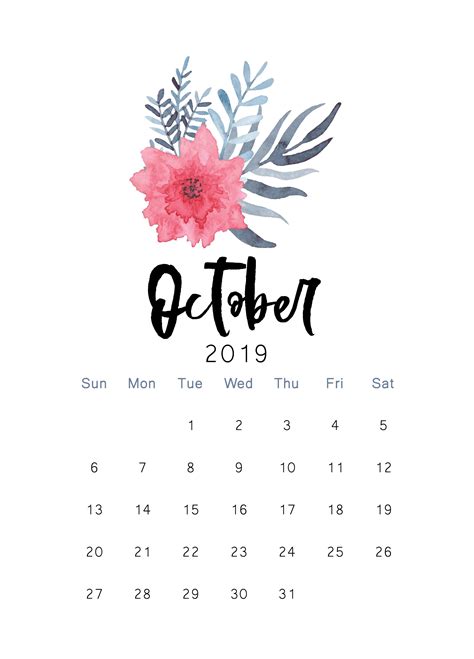 Check spelling or type a new query. October 2019 Calendar Wallpaper for iPhone | Print calendar, Calendar printables, Watercolor ...