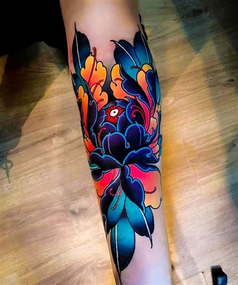 Japanese Ink En Instagram Unbelievably Vibrant Flower Tattoo By