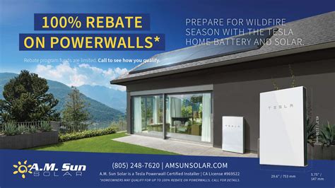 Check out powerwall rebate on top10answers.com. Wildfire Rebate: Homeowners may qualify for up to 100% ...