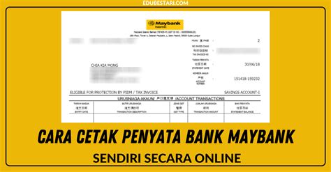 It is loaded with features to help you get on with what is important to performance logging in to maybank2u, performing transactions and paying your bills are now faster. Cara Cetak Penyata Maybank Sendiri Secara Online - Edu Bestari