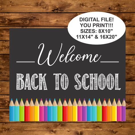 Back To School Printable Signs