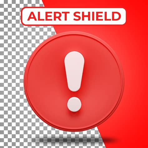 Premium Psd 3d Round Red Alert Or Error Icon