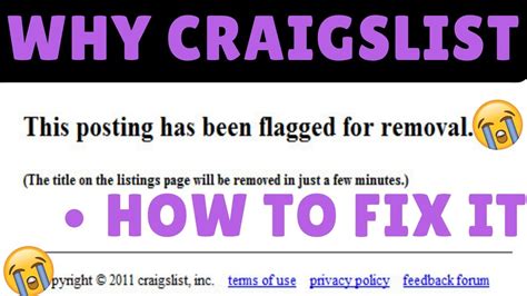 WHY Craigslist Flagged My Post - YouTube
