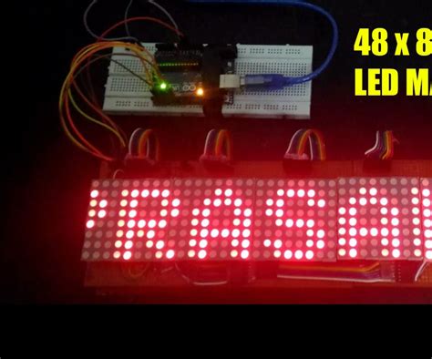 48 X 8 Scrolling Led Matrix Display Using Arduino And Shift Registers