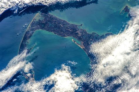 Satellite View Of Cape Cod National Seashore Area In North Atlantic