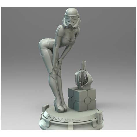 Star Wars Girl Stormtrooper Pin Up Stl 3d Print Files All In One Photos