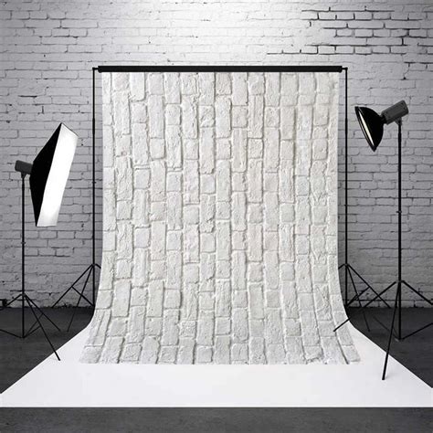3x5ft Studio Photo Video Photography Backdrops White Brick Wall Printed