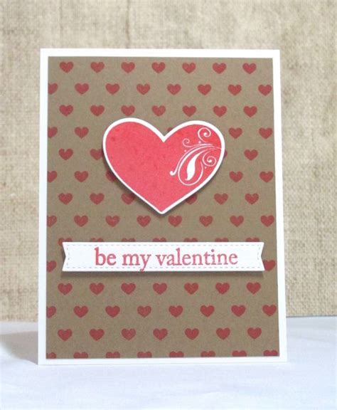 Be My Valentine Card Heart Greeting Card Valentines By Doodleshop