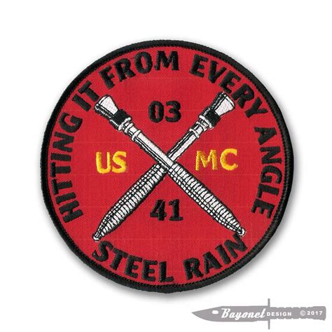 Marine Mortar - USMC - 0341 - (4 1/2") Mortarman Embroidered Patch