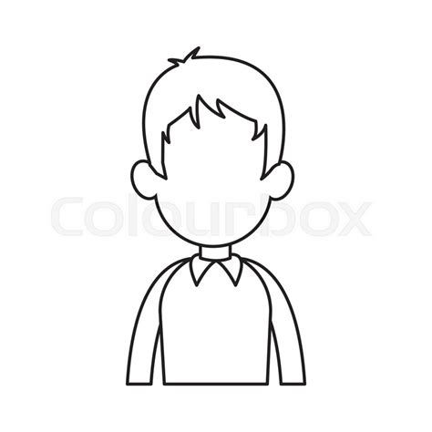 Portrait Man No Face Avatar Image Stock Vector Colourbox