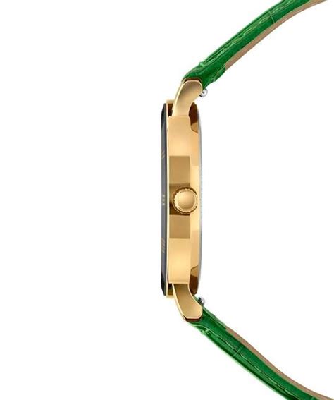 Jowissa Womens Roma Gold Green Leather Swiss Watch