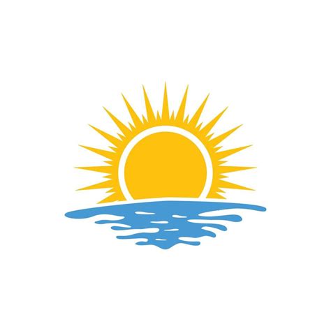 sunrise beach logo icon design template vector 7636206 vector art at vecteezy