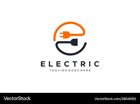 Abstract Letter E Electricity Logo Royalty Free Vector Image