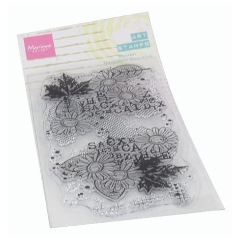 Marianne Design Clear Art Stamps Chrysanthemum Mm1633 Buddly Crafts