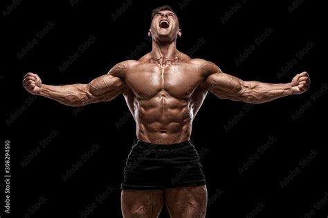 Awesome Male With Naked Torso Stock Image Image Of Muscular Isolated