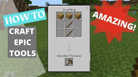 Minecraft How To Craft Tools Crafting Tutorials Youtube