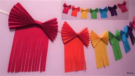 Rainbow Garland Diy Paper Ribbon Party Decoration Ideas Youtube