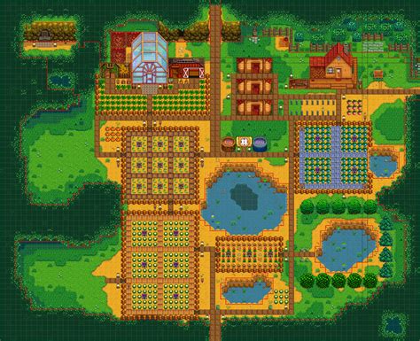 Added stardew valley expansion map under custom layouts. Noministnow: Cute Stardew Valley Forest Farm Layout