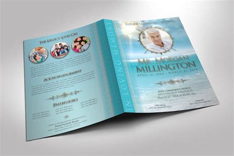 Sunset Funeral Program Photoshop Creative Photoshop Templates