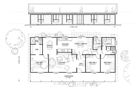 Springvale 3 Bed Steel Frame Floor Plan Met Kit Homes