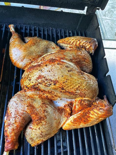 Grilled Spatchcock Whole Turkey With “the Charles” Montreal Style Seasoning Never Say Never