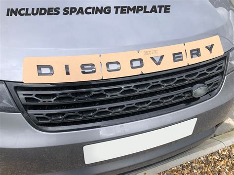 Matt Black Bonnet Lettering For Land Rover Discovery Sport Front Logo