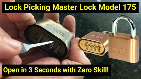 🔒lock Picking Open Master Lock 4 Digit Combination Padlock In 3 Seconds