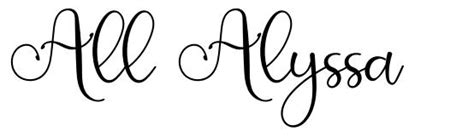 All Alyssa Font By Airotype Design Fontriver
