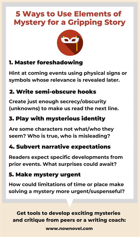 5 mystery elements for intrigue in any genre now novel book writing tips mystery writing